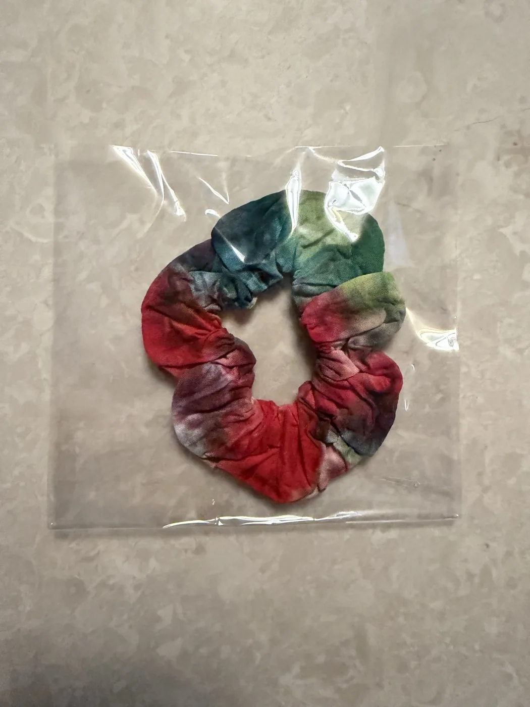 Jewel-toned hand-dyed scrunchie