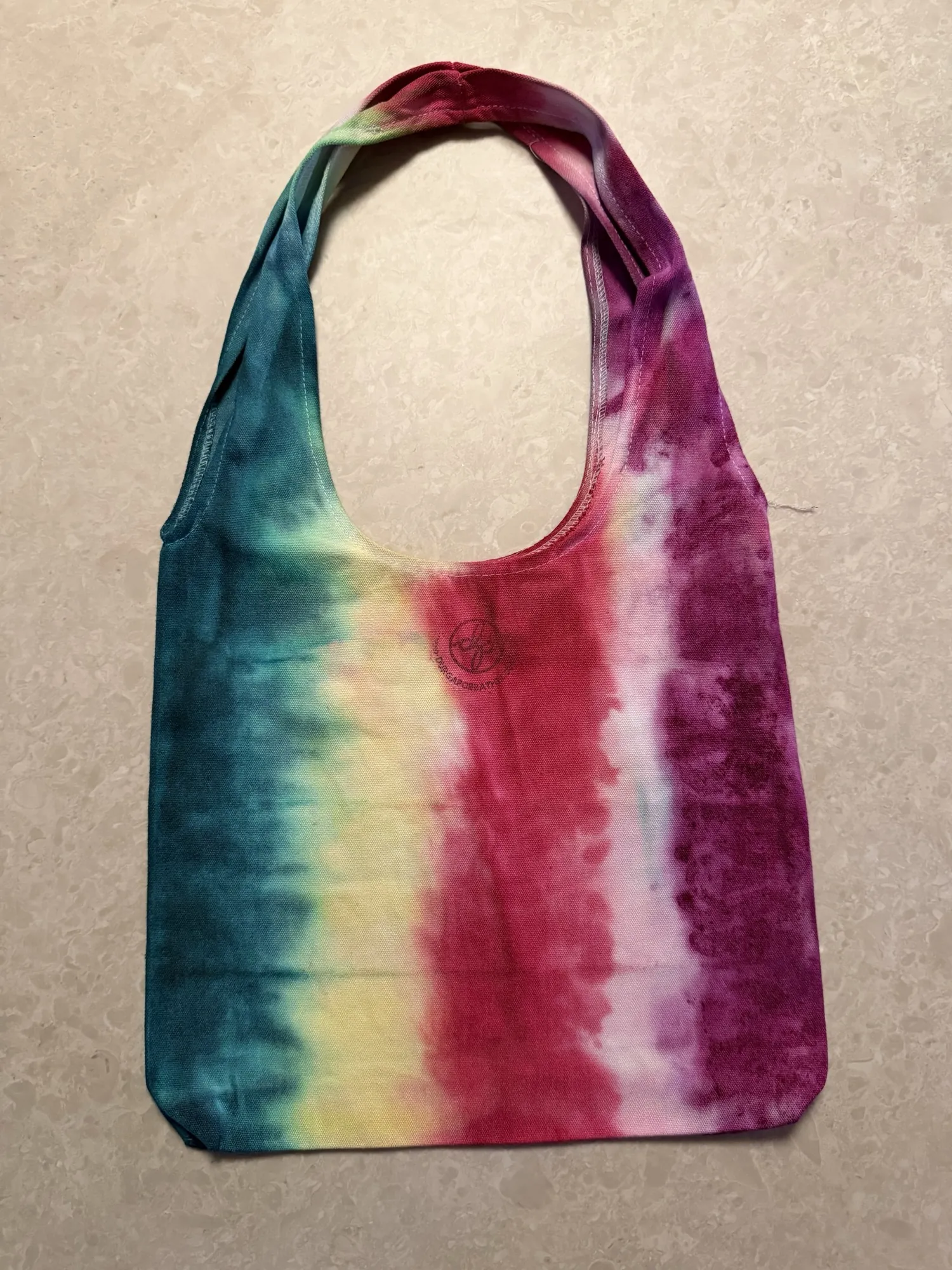 Hand-dyed canvas tote